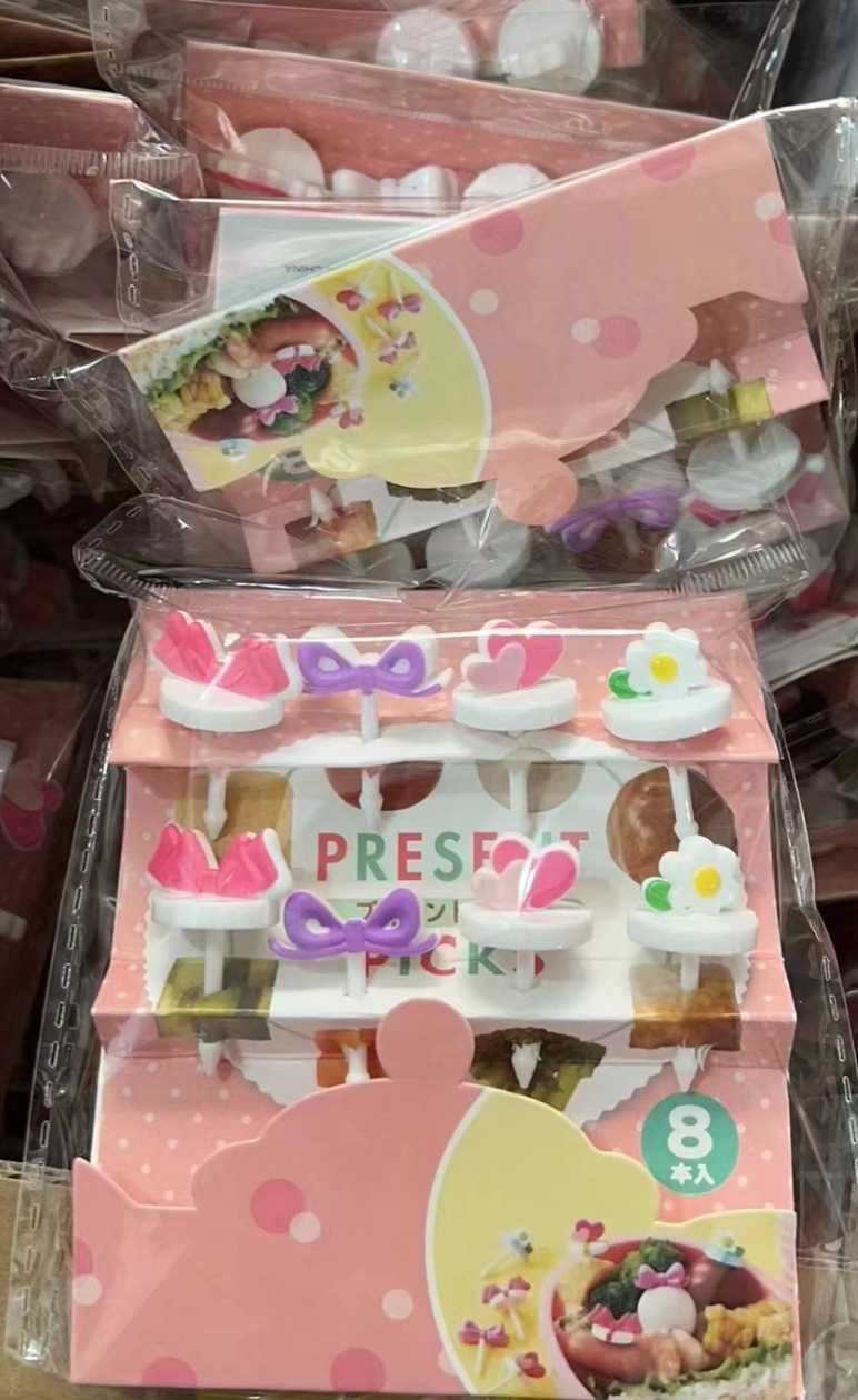 3D Food Picks - Gift Bowknots 8 pcs