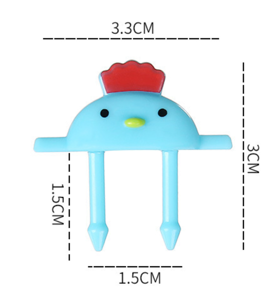 Food Picks - Cute Animal Heads 6pcs