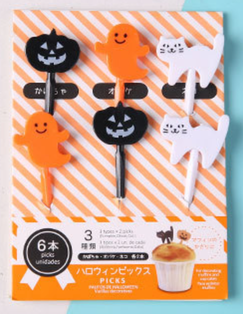 Food Picks - Halloween set 6pcs