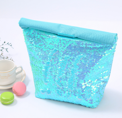 Thermal Tote Lunch Bag Sequin Glitter