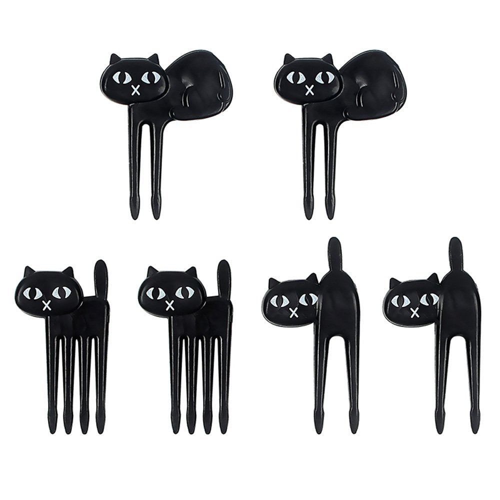 Food Picks - Black Cat Set (6 pcs)