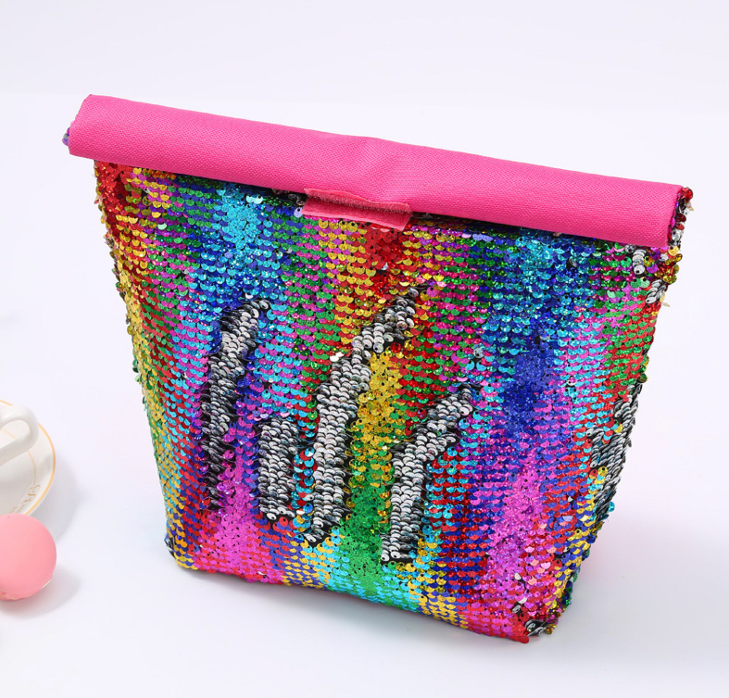 Thermal Tote Lunch Bag Sequin Glitter