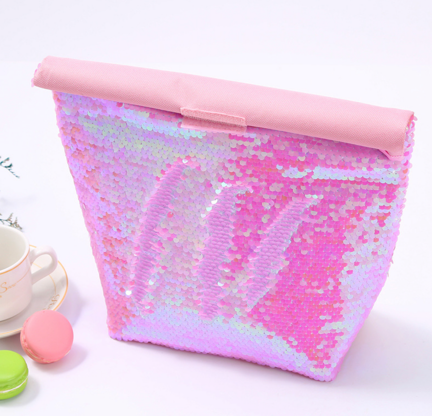 Thermal Tote Lunch Bag Sequin Glitter